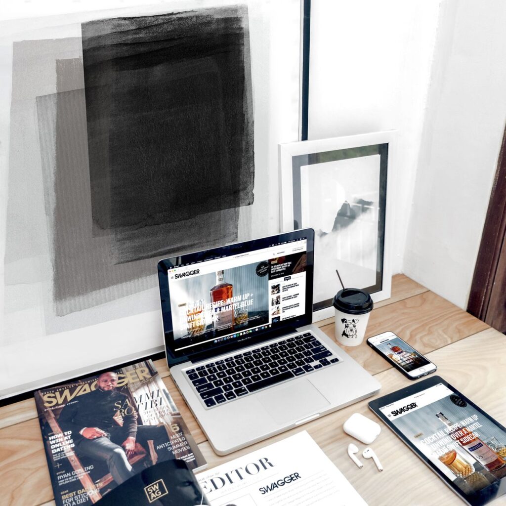 business magazine reading desk